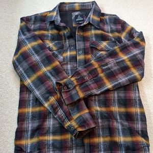 Prana size large lined flannel shirt